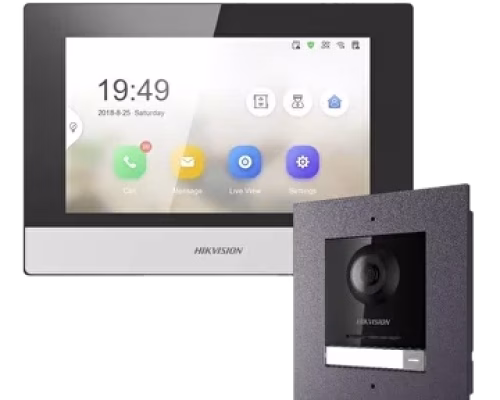 Монитор и вызывная панель домофона